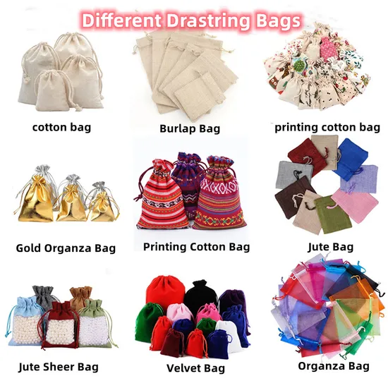 10*14cm Polyester Cotton Pouches with Printed Flower Small Gift Bags 