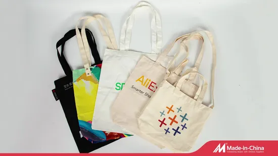 Promotional Small Lightweight Cotton Shopping Tote Bag Custom Logo Grocery Canvas Bag Reusable Gift Bag Woman Bag