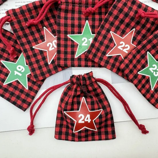 Sinicline Cotton Canvas Fabric Drawstring Gift Packaging Bags for Clothing