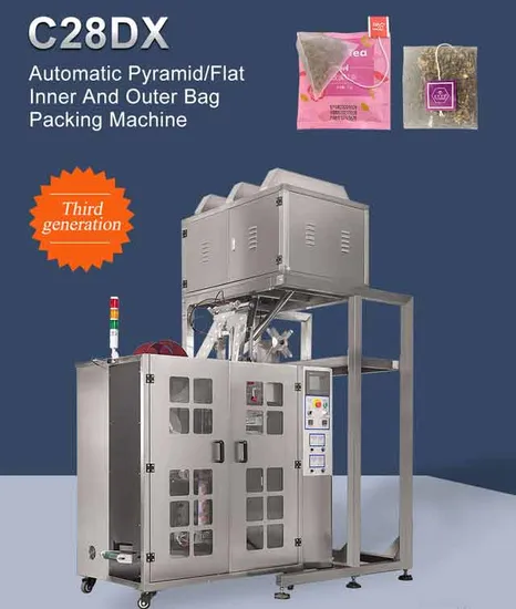 C28DX Ultrasonic Seal Packaging Tea Flat / Pyramid Bags 
