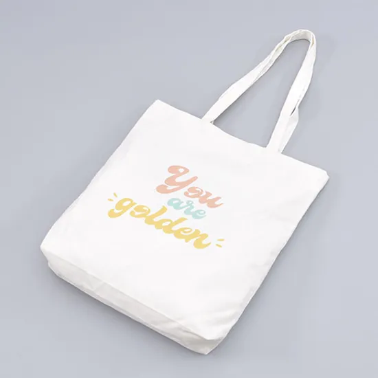 Custom Printed Eco Friendly Canvas Tote Shoulder Bag Reusable Durable Promotional Huge Cotton Bag