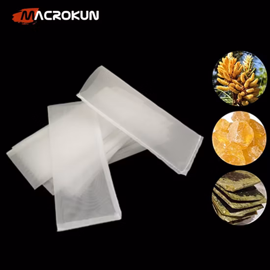 Custom Different Micron Nylon Rosin Press Filter Mesh Bags Ultrasonic Welding Double Fold Stitching Liquid Filter Bag