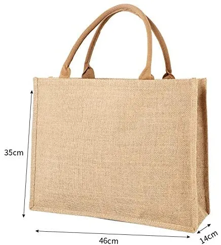Natural Recycled Travel Cosmetic Pouch Linen Canvas Makeup Bag with Zipper Promotion Cotton Calico Beauty Cosmetics Make up Bag Carrier Travel Shopping Bag 