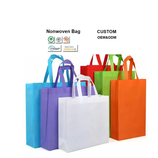 Golden Supply Eco Friendly High Quality Non Woven Bag Accept Custom Logo Ultrasonic Nonwoven Shopping Tote Bags 