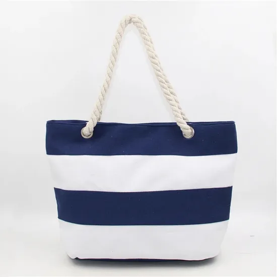Customized Design Printed Waterproof Sand Proof Women Summer Shopping Polyester Lining Pocket Travel Handbags Heavy