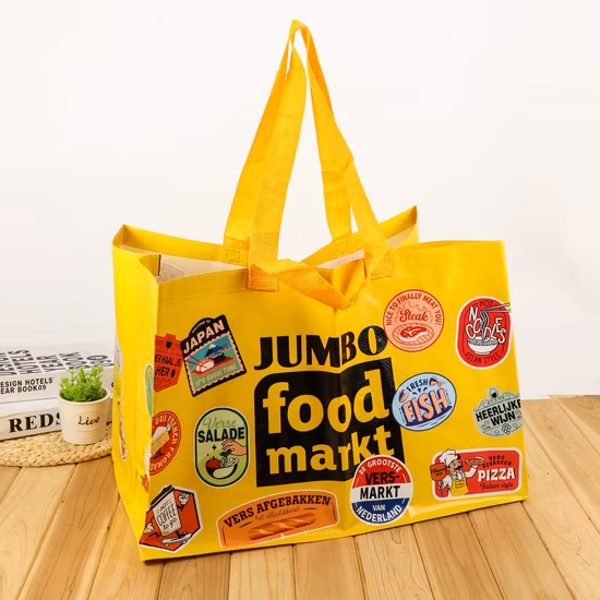Custom Logo Eco Friendly Large Big Folding Ultrasonic RPET Non Woven Shopping Bags