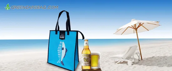 Large Multi Functional PP Non Woven Aluminium Foil Cooler Bag Ultrasonic Insulated Cooler Bag 