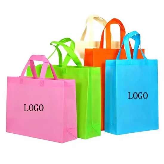Customised Printed TNT RPET Non Woven Fabric Cloth Carry Shopping Bag Ultrasonic RPET Non